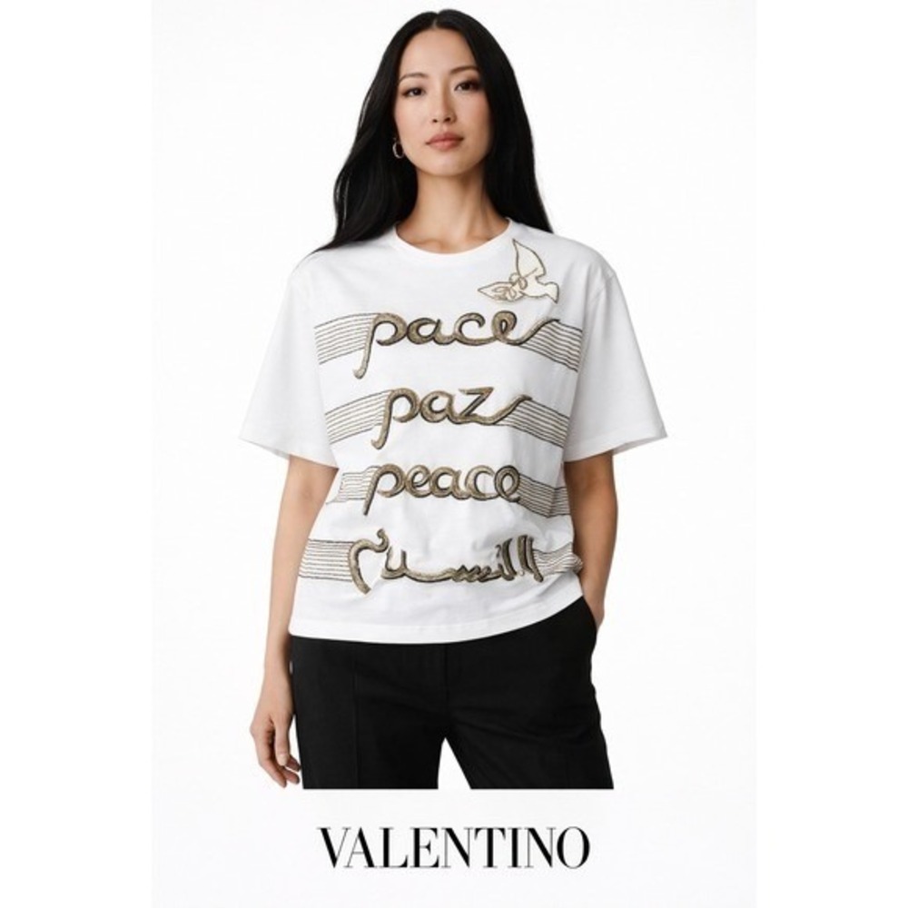 Valentino Beaded PeaceTee